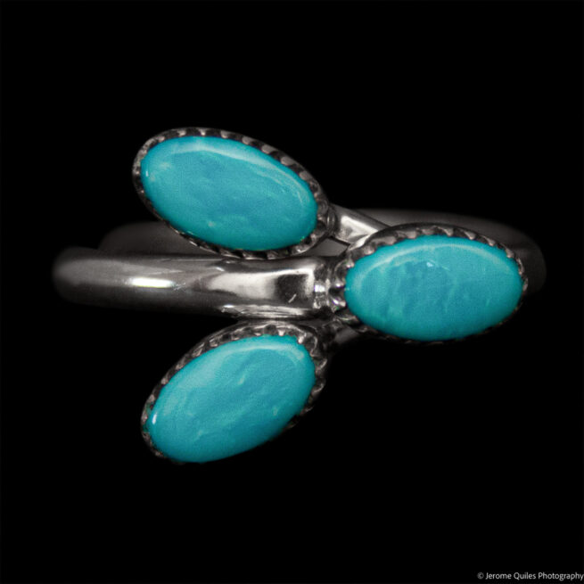 Bague Argent Trio Turquoise