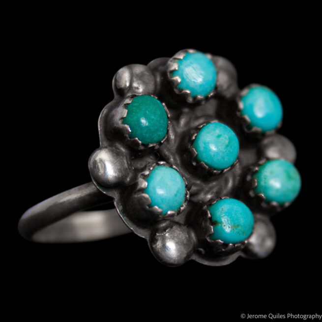 Bague Vintage Turquoise Yeux de Serpent – Image 2
