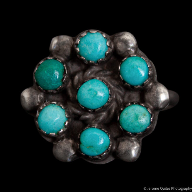 Bague Vintage Turquoise Yeux de Serpent