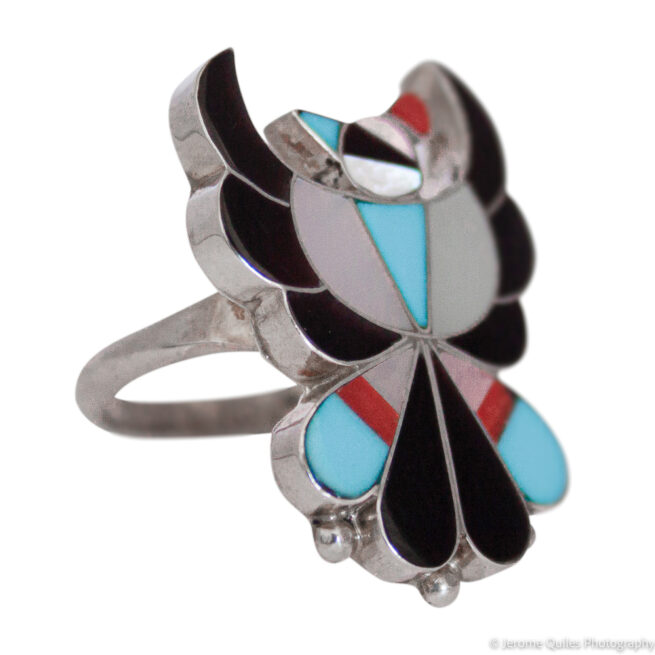 Zuni Inlay Thunderbird Ring - Image 2