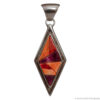 Pendentif Orange Forme Diamant