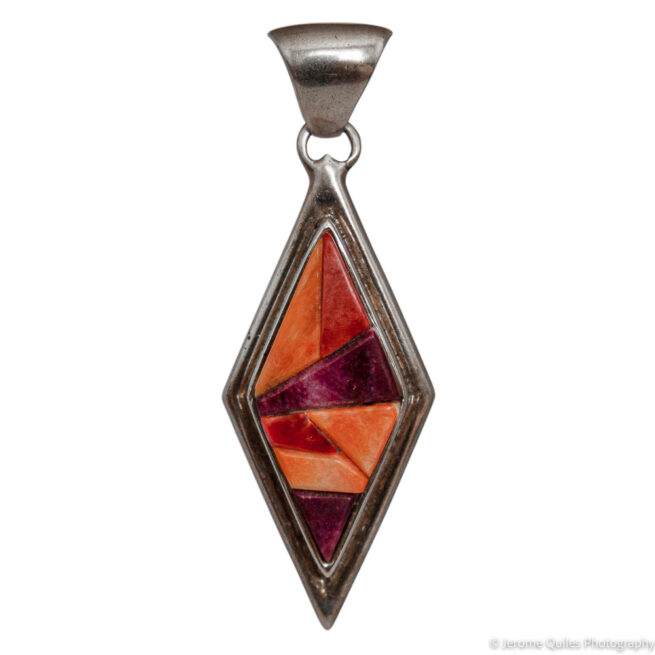 Diamond Shape Orange Pendant