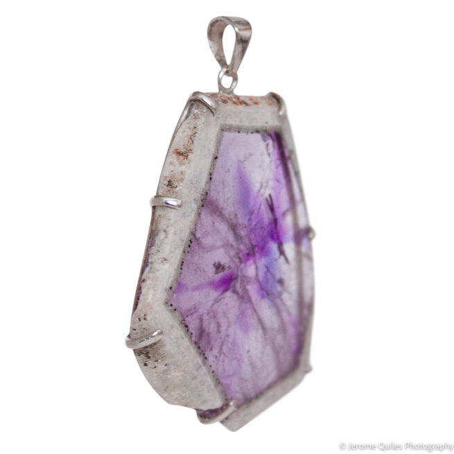 Large Pendentif Tranche Cristal Améthyste – Image 2