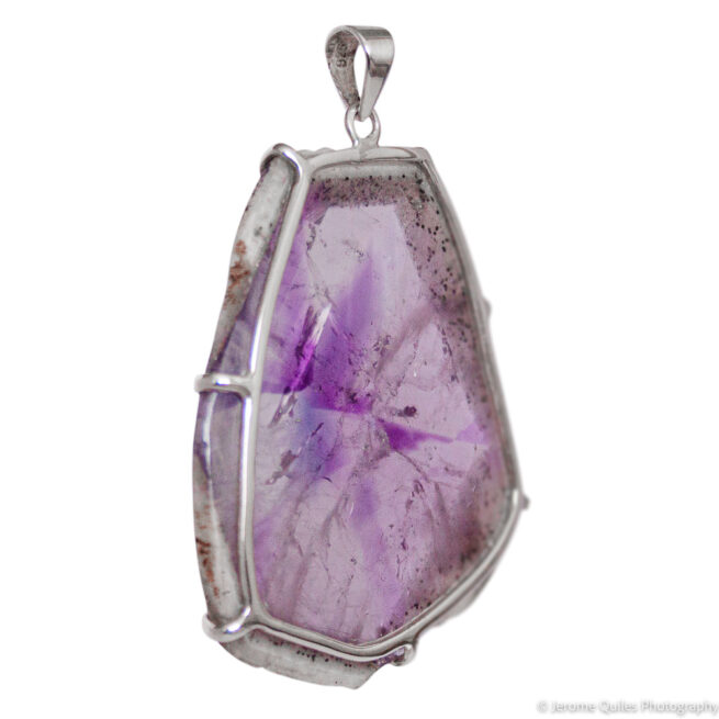 Large Pendentif Tranche Cristal Améthyste – Image 4