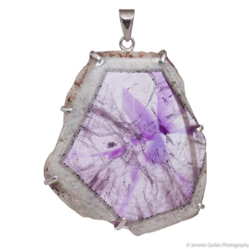 Large Amethyst Crystal Slab Pendant