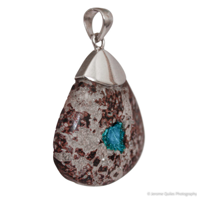 Large Cavansite Teardrop Pendant - Image 2