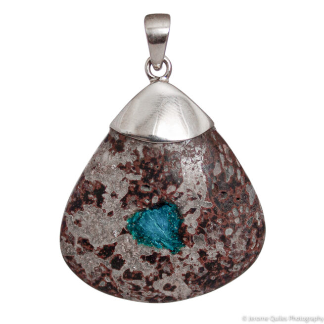 Large Cavansite Teardrop Pendant