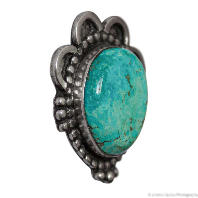 Native American Turquoise Pin Brooch - Image 2