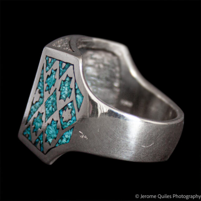 Native American Wolf Signet Ring - Image 5