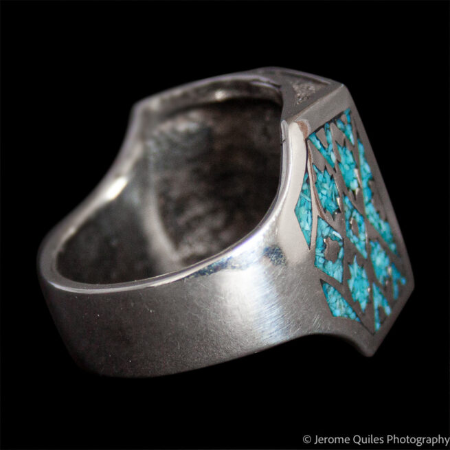 Native American Wolf Signet Ring - Image 4