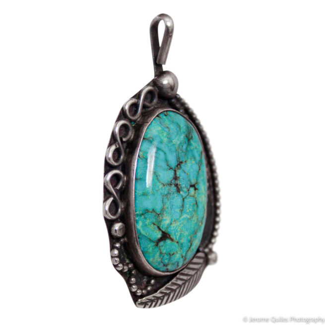 Navajo Turquoise Pendant - Image 2