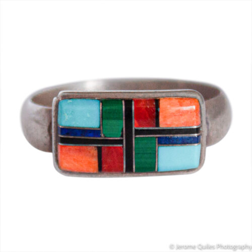 Rectangular Multicolour Ring