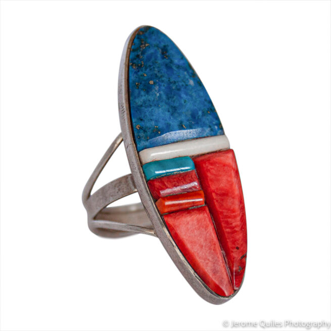 Red Blue Oblong Ring - Image 2