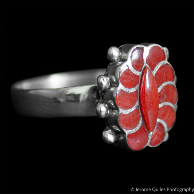 Red Coral Zuni Ring - Image 2
