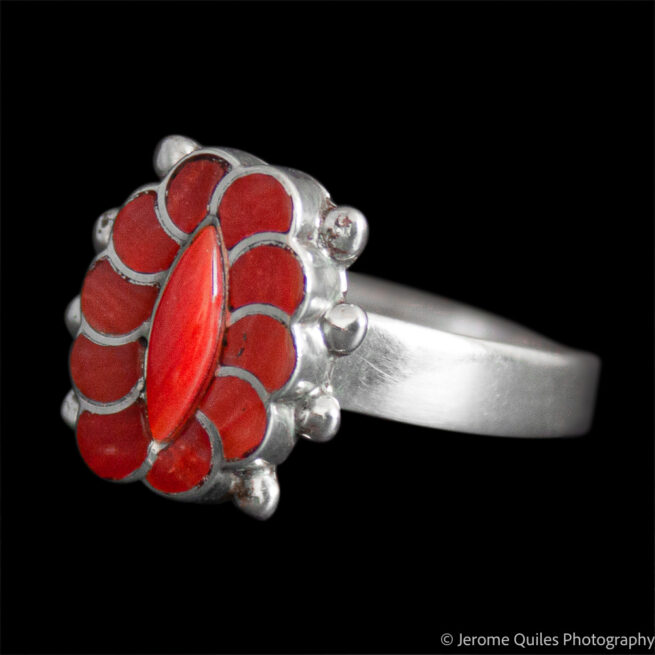 Red Coral Zuni Ring - Image 3