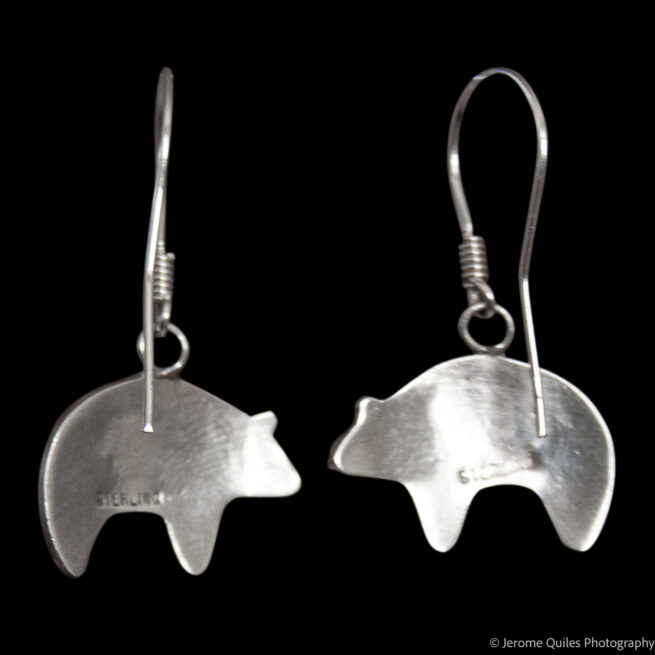 Silver Bear Hopi Earrings - Image 3