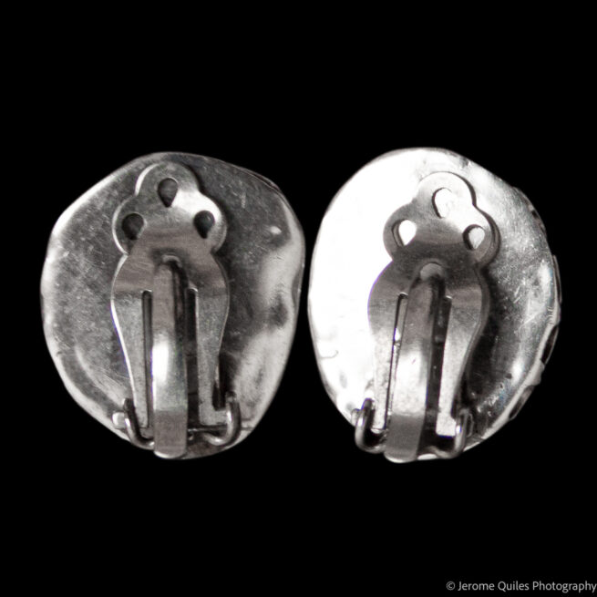 Small Navajo Turquoise Clip-On Earrings - Image 3