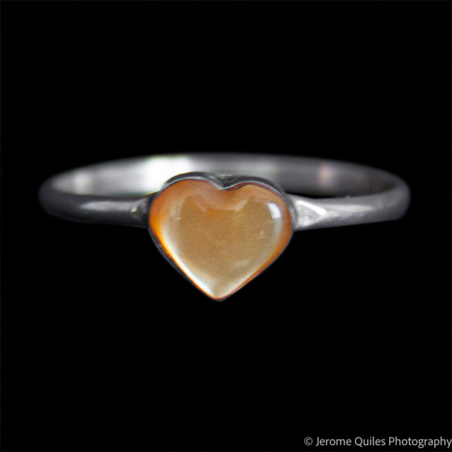 Small Yellow Heart Ring