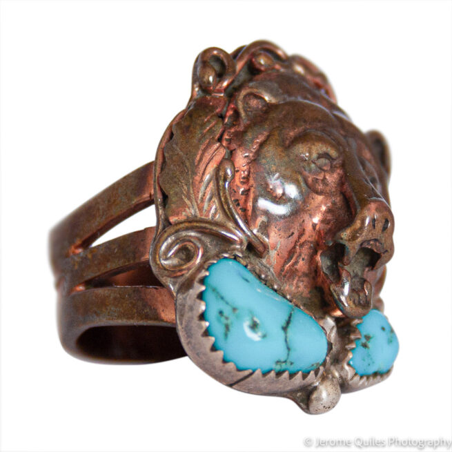 Spirit Animal Bear Copper Ring - Image 2