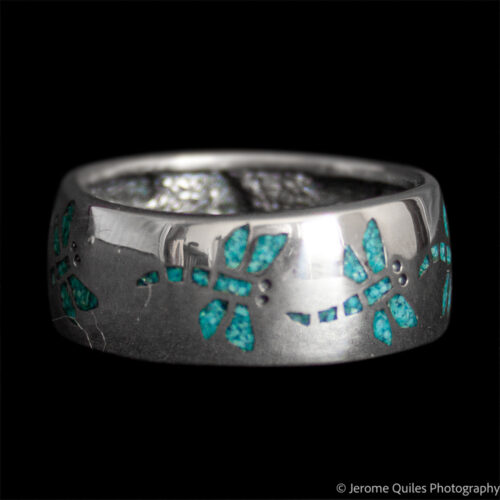 Bague Bande Libellule Turquoise