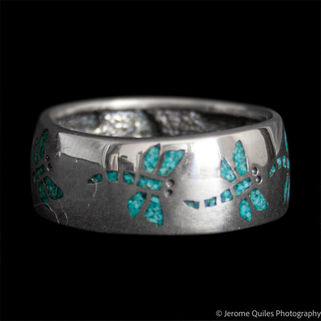 Bague Bande Libellule Turquoise