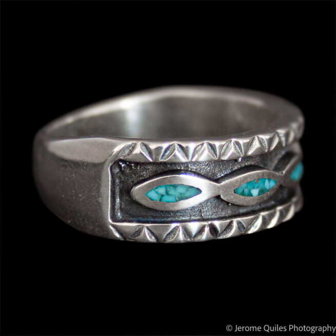 Bague Argent Yeux Turquoise – Image 2