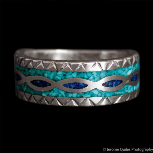 Turquoise Lapis Band Ring