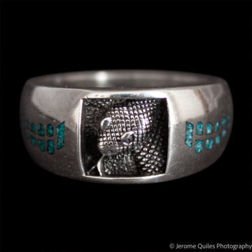 Turquoise Silver Rattlesnake Ring