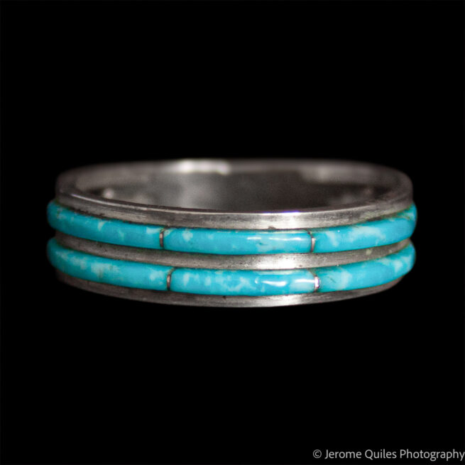 Bague Turquoise Deux Rangs