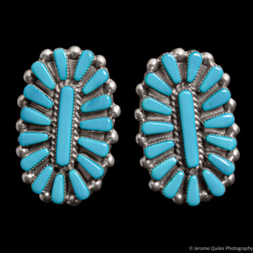 Boucles d'Oreilles Clip Turquoise Vera Halusewa