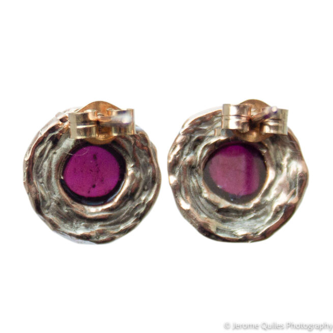 Clous d'Oreille Rhodolite Or 9K – Image 5