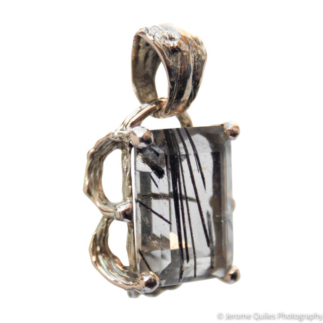 Pendentif Or 9K Quartz Tourmaliné – Image 2