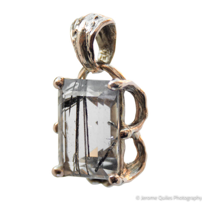 Pendentif Or 9K Quartz Tourmaliné – Image 3