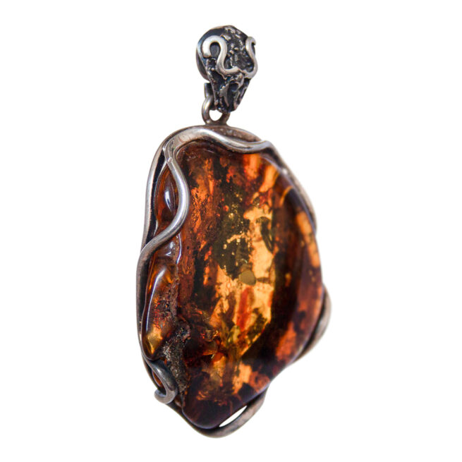 Amber Silver Pendant - Image 2
