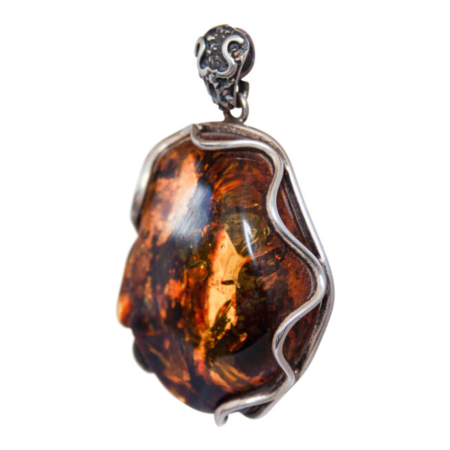 Amber Silver Pendant - Image 3