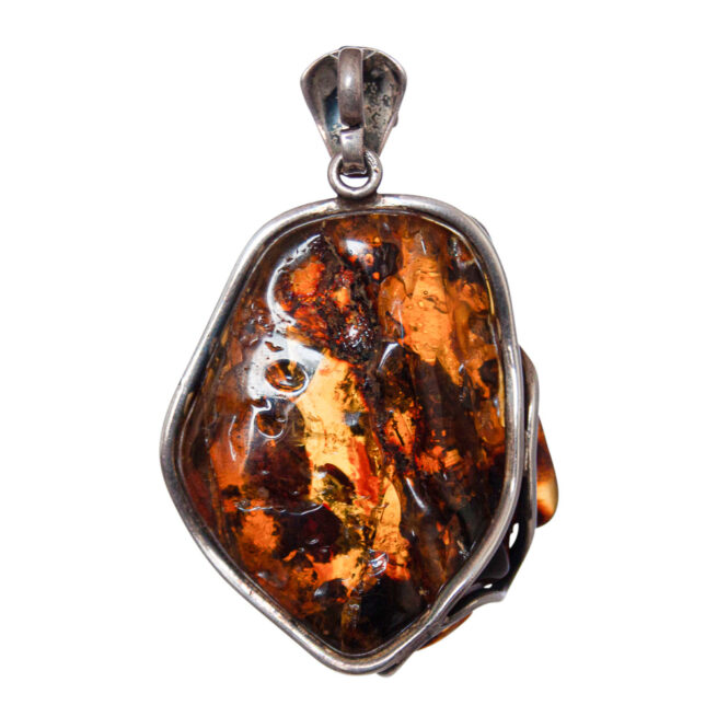 Amber Silver Pendant - Image 4