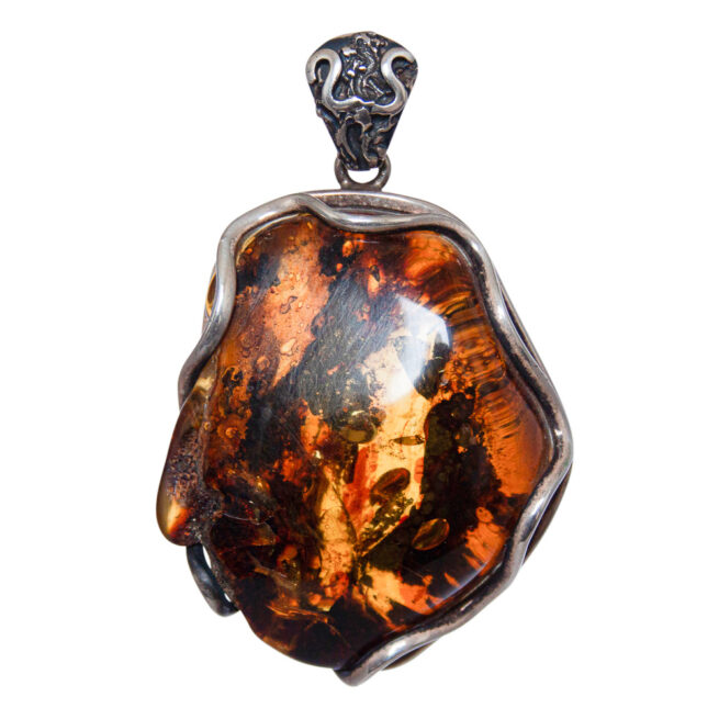 Amber Silver Pendant