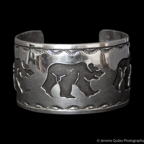 Large Silver Bear Bracelet