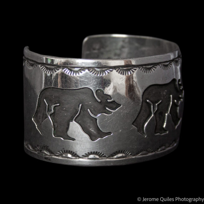 Large Silver Bear Bracelet - Image 2