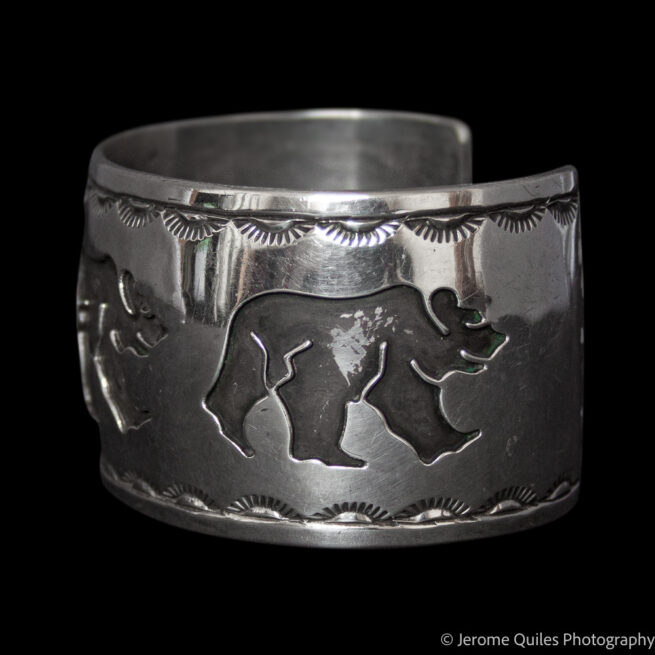 Large Silver Bear Bracelet - Image 3