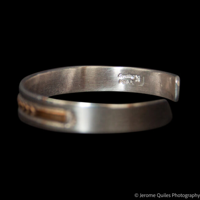 Navajo Gold Silver Bracelet - Image 5