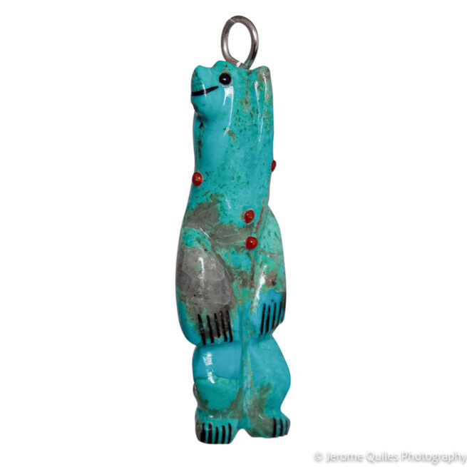 Pendentif Turquoise Ours Animal Spirituel – Image 2