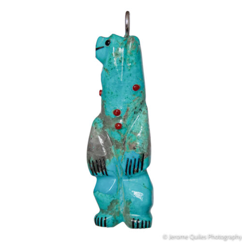 Spirit Animal Turquoise Bear Pendant