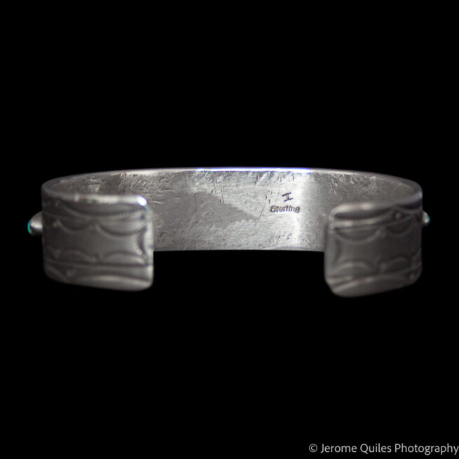 Square Turquoise Silver Bracelet - Image 6