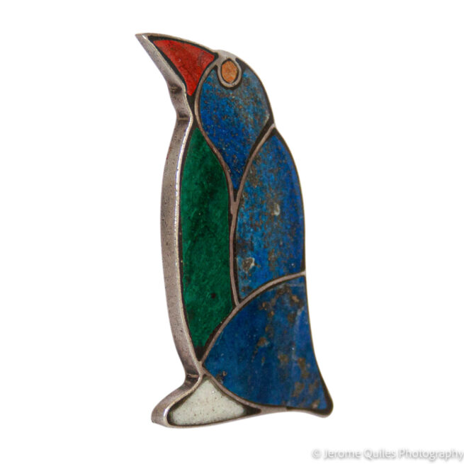 Vintage Zuni Penguin Pin Brooch - Image 2