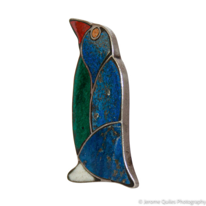 Vintage Zuni Penguin Pin Brooch - Image 3