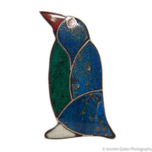 Vintage Zuni Penguin Pin Brooch