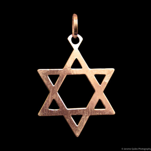 9K Gold Star of David Pendant