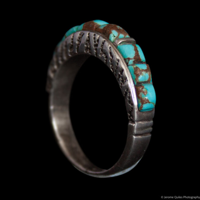 Bague Turquoise Brune Bleue – Image 6