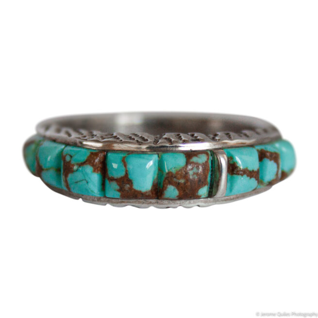 Blue Brown Turquoise Ring